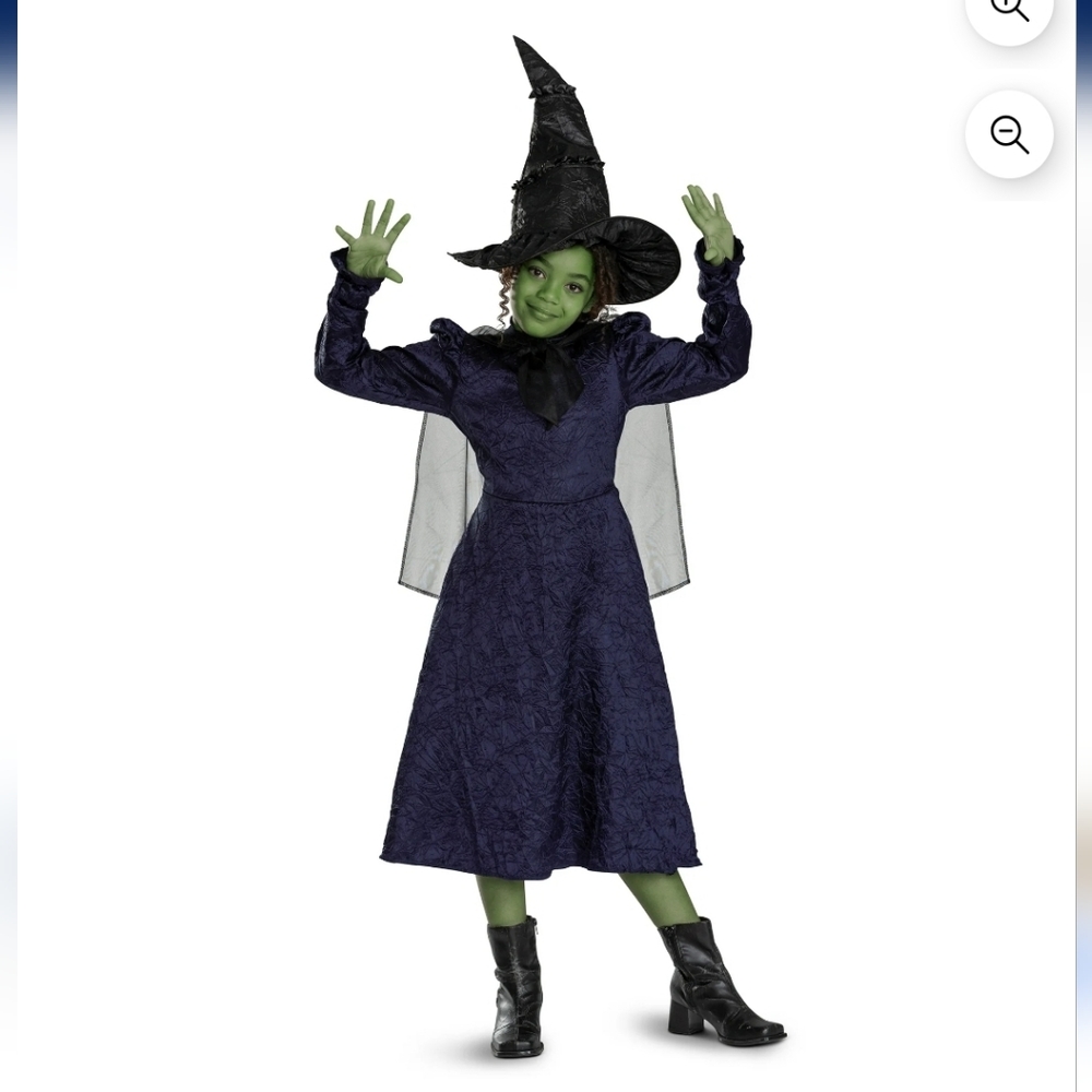 Wicked Elphaba Deluxe Child Costume Dress Cape & Hat